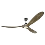 Maverick II Indoor / Outdoor Ceiling Fan with Light - Aged Pewter / Light Grey Weathered Oak