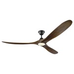 Maverick II Indoor / Outdoor Ceiling Fan with Light - Matte Black / Walnut