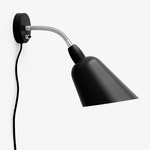 Bellevue Plug-in Wall Light - Black / Steel / Black