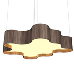 Organic Botanica Pendant - American Walnut / White Acrylic