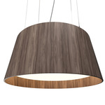 Conical Drum Pendant - American Walnut / White Acrylic