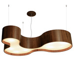 Organic KS Pendant - American Walnut / White Acrylic