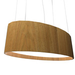 Oval Pendant - Blonde Freijo / White Acrylic