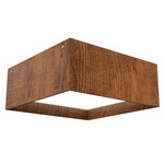 Squadro Flush Mount - Imbuia / White Acrylic
