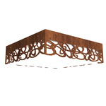 Patterns Olympic Flush Mount - Imbuia / White Acrylic