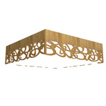 Patterns Olympic Flush Mount - Blonde Freijo / White Acrylic