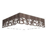 Patterns Olympic Flush Mount - American Walnut / White Acrylic