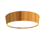 Conical Tapered Ceiling Light - Teak / White Acrylic