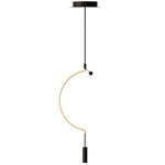 Liaison Pendant - Black / Matte Gold