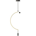 Liaison Pendant - Black / Matte Gold