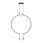 Liaison Two Light Pendant - Black / Matte Gold Accent