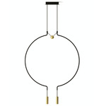 Liaison Two Light Pendant - Black / Matte Gold Accent