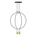 Liaison Chandelier - Black / Matte Gold