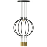 Liaison Chandelier - Black / Matte Gold Accent