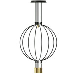 Liaison Chandelier - Black / Matte Gold Accent