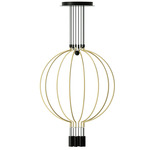 Liaison Chandelier - Black / Matte Gold