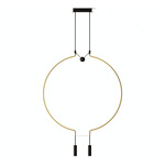 Liaison Two Light Pendant - Black / Matte Gold