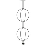 Liaison Double Multi Light Pendant - Black / Black
