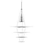 Enigma Pendant - Brushed Aluminum / White