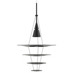 Enigma Pendant - Brushed Aluminum / Black