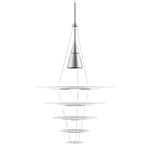 Enigma Pendant - Brushed Aluminum / White