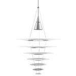 Enigma Pendant - Brushed Aluminum / White