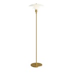 PH 3 1/2 - 2 1/2 Glass Floor Lamp - Brass / White Opal