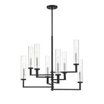 Folsom Chandelier - Matte Black / Clear