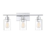 Lambert Bathroom Vanity Light - Polished Chrome / Clear