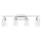 Lambert Bathroom Vanity Light - Polished Chrome / Clear