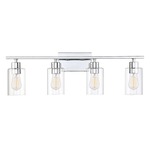 Lambert Bathroom Vanity Light - Polished Chrome / Clear