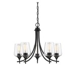 Octave Chandelier - Black / Clear