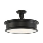 Watkins Semi Flush Ceiling Light - Classic Bronze / Opal