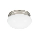 Webster Ceiling Light Fixture - Brushed Nickel / Smooth White