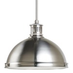 Pratt Street Metal Pendant - Brushed Nickel