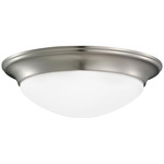 Nash Flush Ceiling Light - Brushed Nickel / Satin Etched