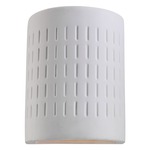 Paintable Textured Outdoor Round Wall Light - Ceramic