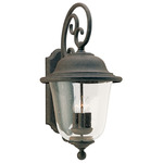 Trafalgar Outdoor Wall Lantern - Oxidized Bronze / Clear Seeded