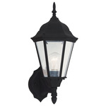 Bakersville Tapered Outdoor Wall Light - Black / Clear