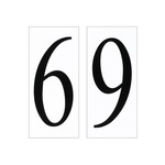 Number 6 or 9 Address Tile - White