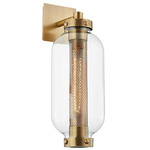 Atwater Wall Light - Patina Brass / Clear