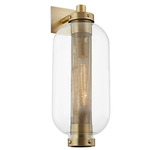 Atwater Wall Light - Patina Brass / Clear