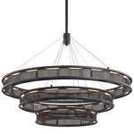 Fuze Chandelier - Soft Off Black / White