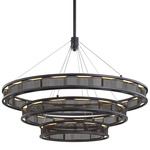 Fuze Chandelier - Soft Off Black / White