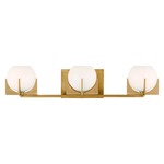 Abbott Bathroom Vanity Light - Burnished Brass / White Milk