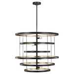 Celeste Chandelier - Aged Iron / Gold Leaf