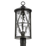 Millbrooke Outdoor Post Light - Antique Bronze / Water Glass