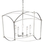 Thayer Square Chandelier - Polished Nickel