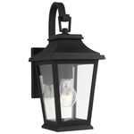 Warren Outdoor Wall Sconce - Textured Black / Clear