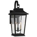 Warren Outdoor Wall Sconce - Textured Black / Clear